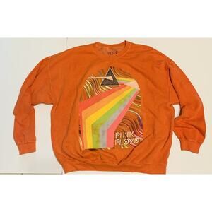Pink Floyd Orange Sweatshirt S/M Pit To Pit 26 Inches
